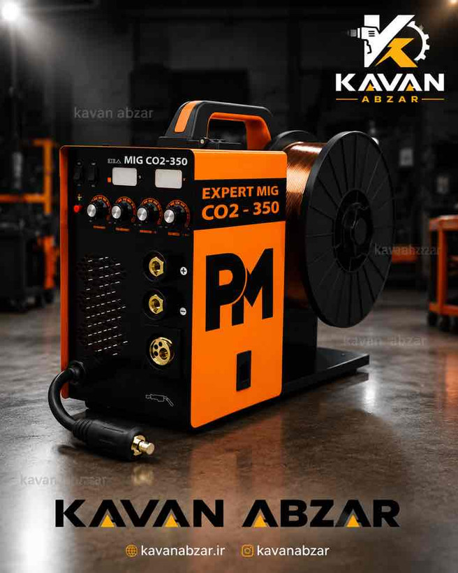 دستگاه جوش اينورتر ٢ كاره ميگ و co2 برند پي ام مدل CO2-350