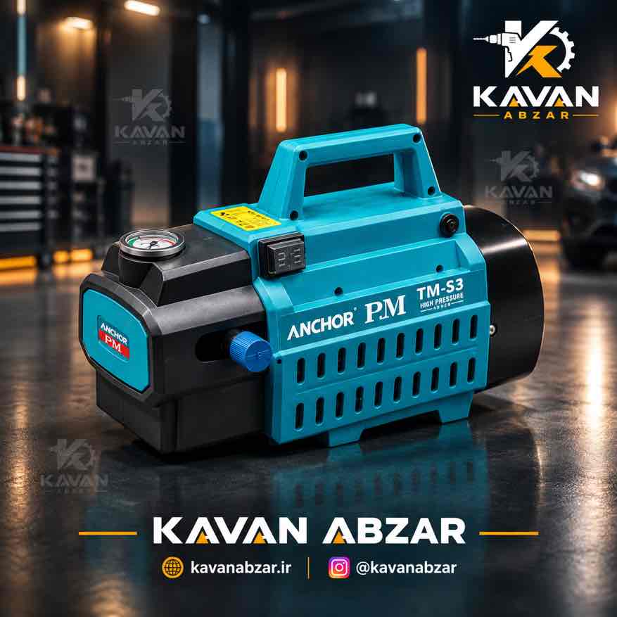 کارواش صنعتی ١٠٠ بار ١٨٠٠ وات برند پی ام آنکور مدل S3