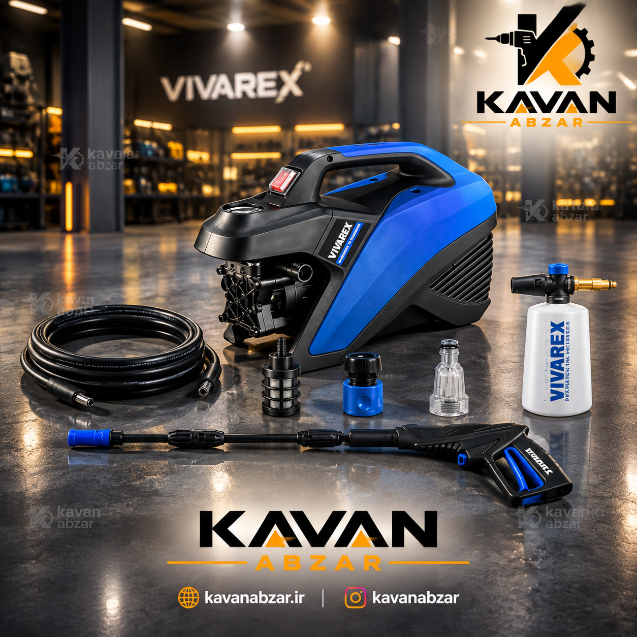 کارواش دینامی ١۴٠ بار ویوارکس مدل vr7140-pw