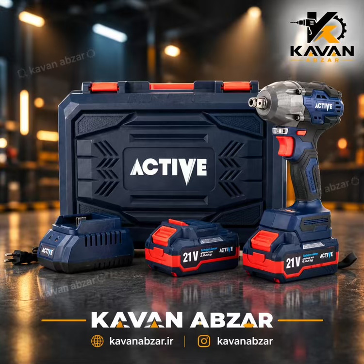 بکس 300 نیوتن متر شارژی 2 باطری 21 ولت برند اکتیو مدل AC-7823CH